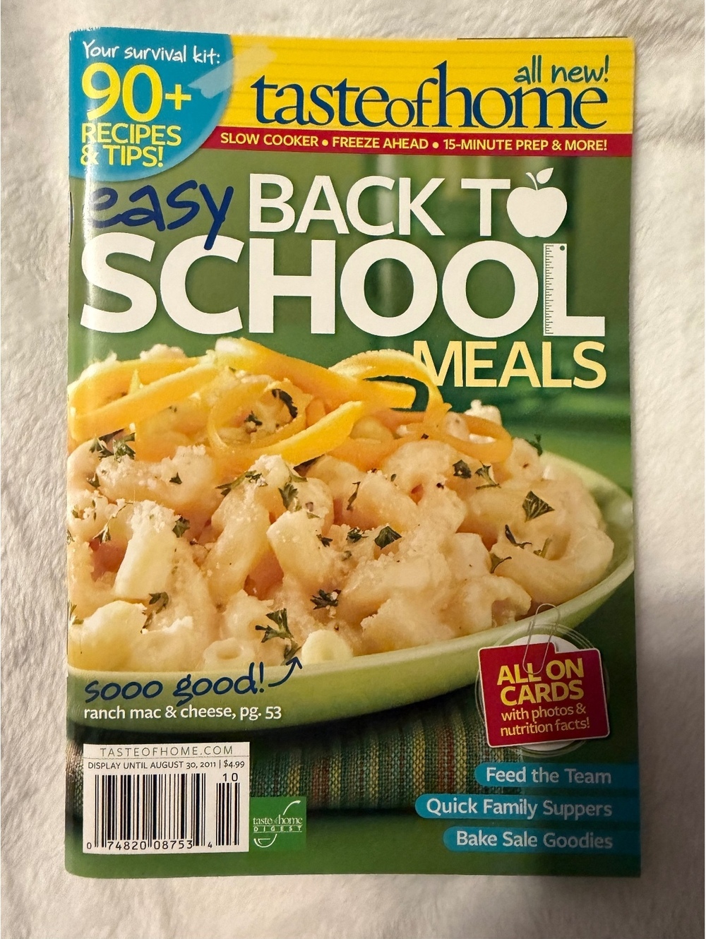 Taste of Home Easy Back to School Meals Magazine